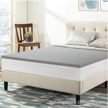 2" Charcoal Infused Memory Foam Topper Queen